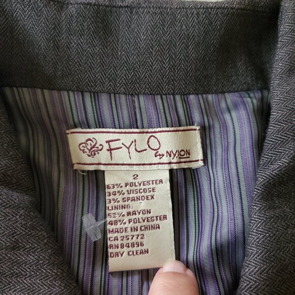 FYLO By Nylon Belted Jacket Viscose Blend - Picture 10 of 16